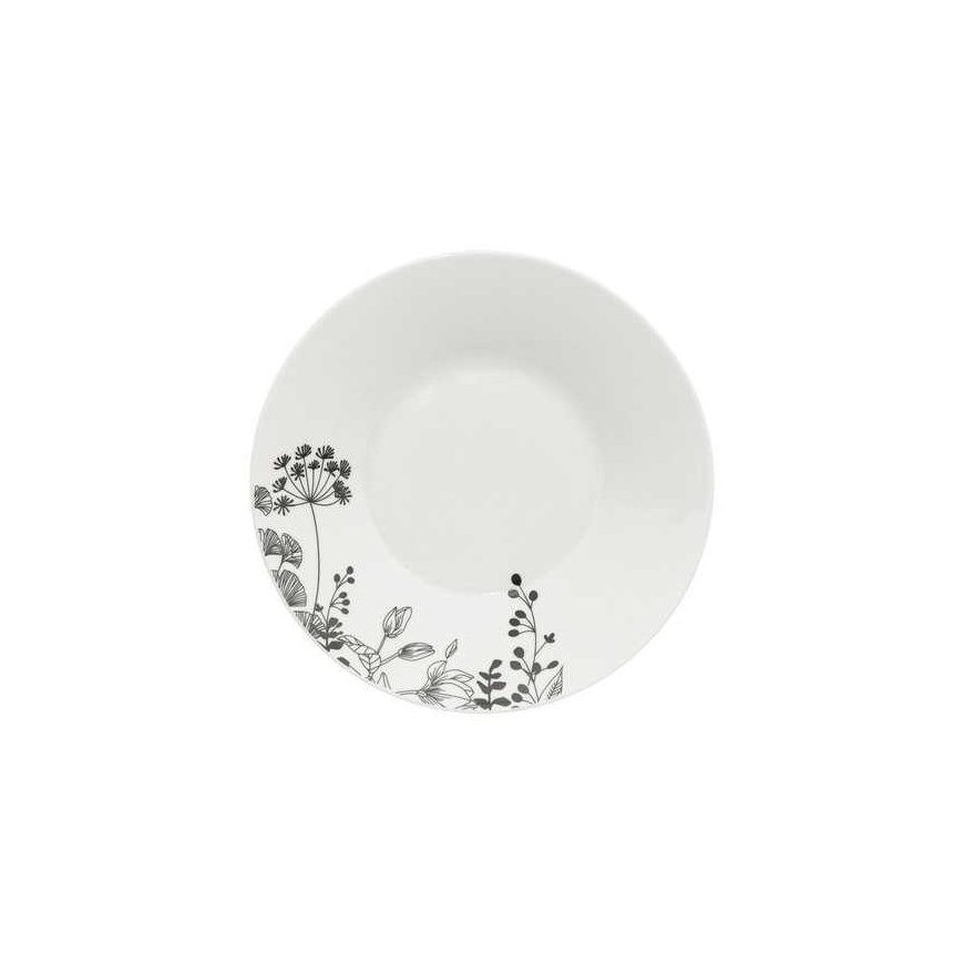 PIECES Porcelain tableware for 6 people, WHITE FLOWERS, 18 pieces – 4