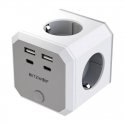 BlitzWolf BW-EC2 8-in-1 Teho Kuutio (4xAC / 2 x USB-A / 2 x USB-C)