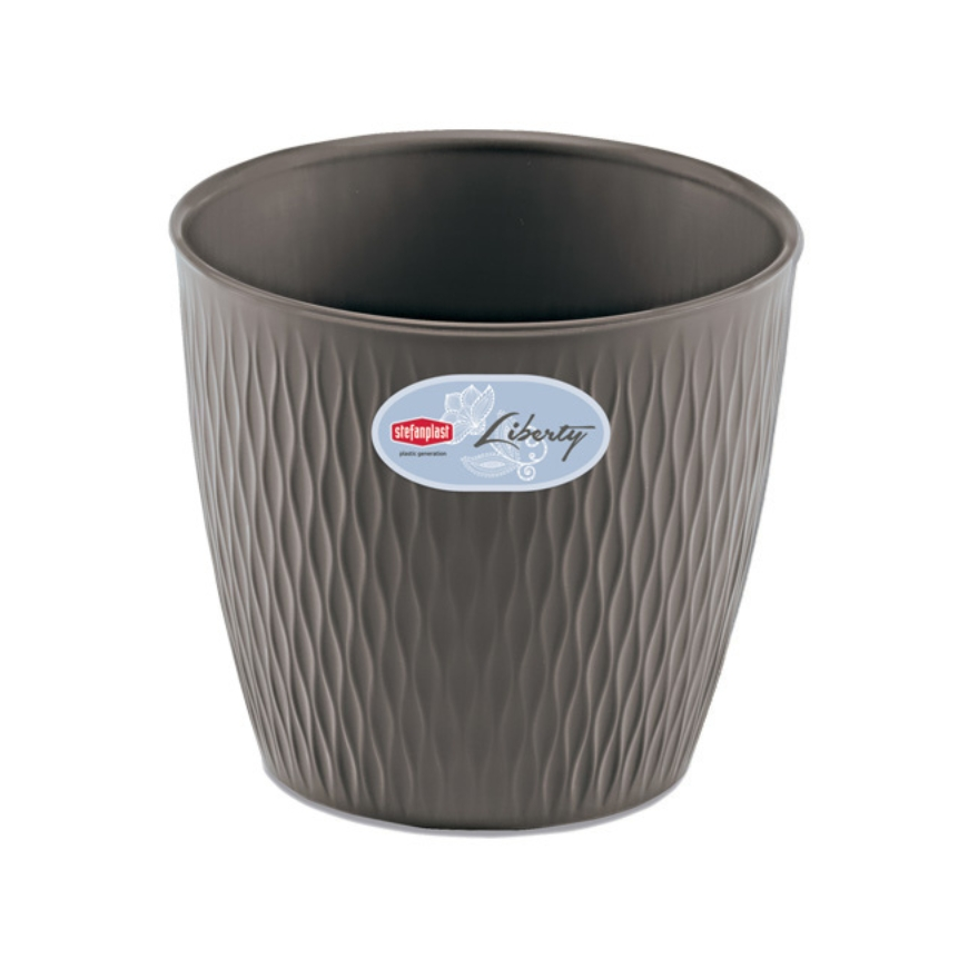 Stefanplast Flower Pot Liberty Ø30x27cm gray