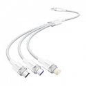 USB 2.0 A - 3-in-1 6A kaapeli Vention CTRWG 1.5M (valkoinen) USB 2.0 A - 3-in-1 6A kaapeli Vention CTRWG 1.5M (valkoinen)