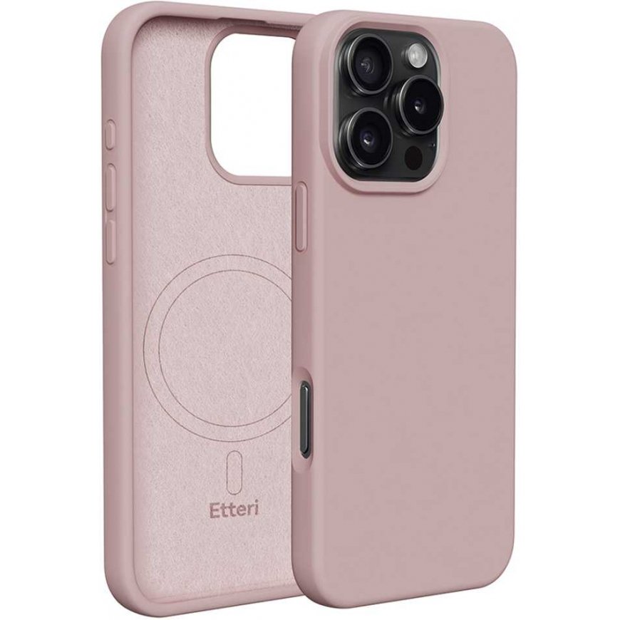 Telforceone Etteri Silikonikotelo Apple iPhone 16 Pro Max 6,9" vaaleanpunaisena