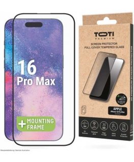 Toti Premium PREMIUM TEMPERED ekrano apsaugos stiklas 3D pilnas dangtis Apple iPhone 16 Pro Max