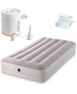 Inflatable single bed mattress 191x99x30 cm with USB pump INTEX 64177