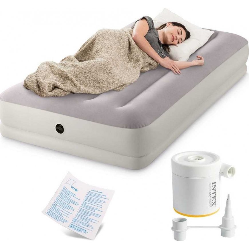 Inflatable single bed mattress 191x99x30 cm with USB pump INTEX 64177 – 3