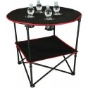 Icon of a travel folding table with a black cover
