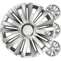 Versaco Car Hubcaps 4pcs Royal Silver Set 15-inch Color Box