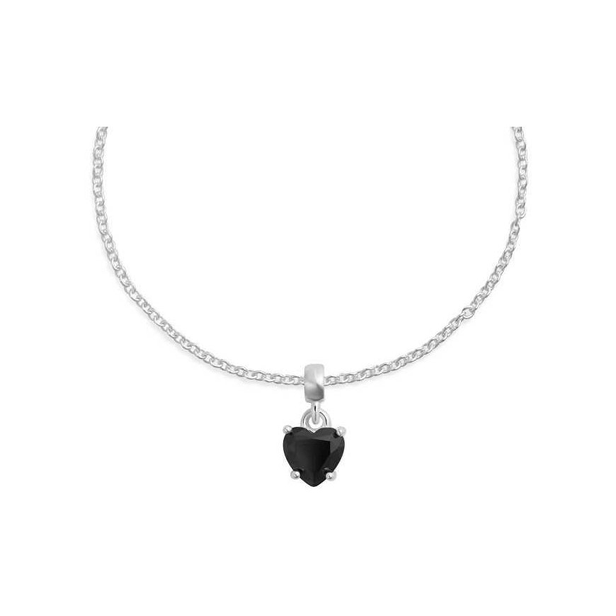 Daniel Wellington Silver pendant with a black heart and charms DW00401052 – 2