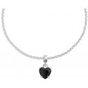 Daniel Wellington Silver pendant with a black heart and charms DW00401052 Daniel Wellington Silver pendant with a black heart and charms DW00401052