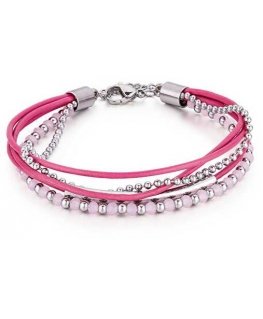 Troll Pink Bracelet with Beads VESB0521S-C