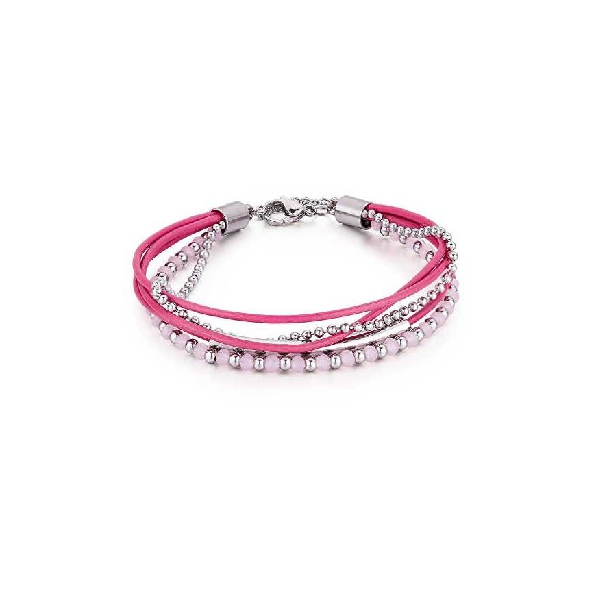 Troll Pink bracelet with beads VESB0521S-C