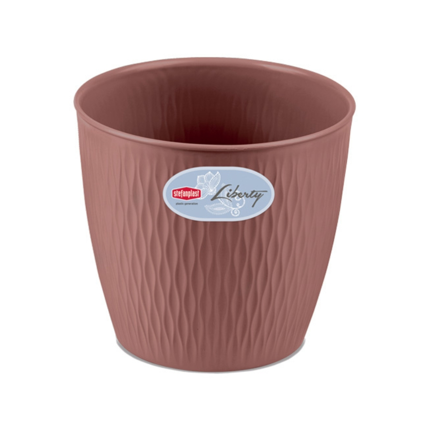 Stefanplast Liberty Planter Ø30x27cm brown