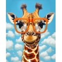 Beldizart (Withdrawn) Diamond painting with frame Giraffe with glasses 30x40 cm VA821 Beldizart (Withdrawn) Diamond painting with frame Giraffe with glasses 30x40 cm VA821