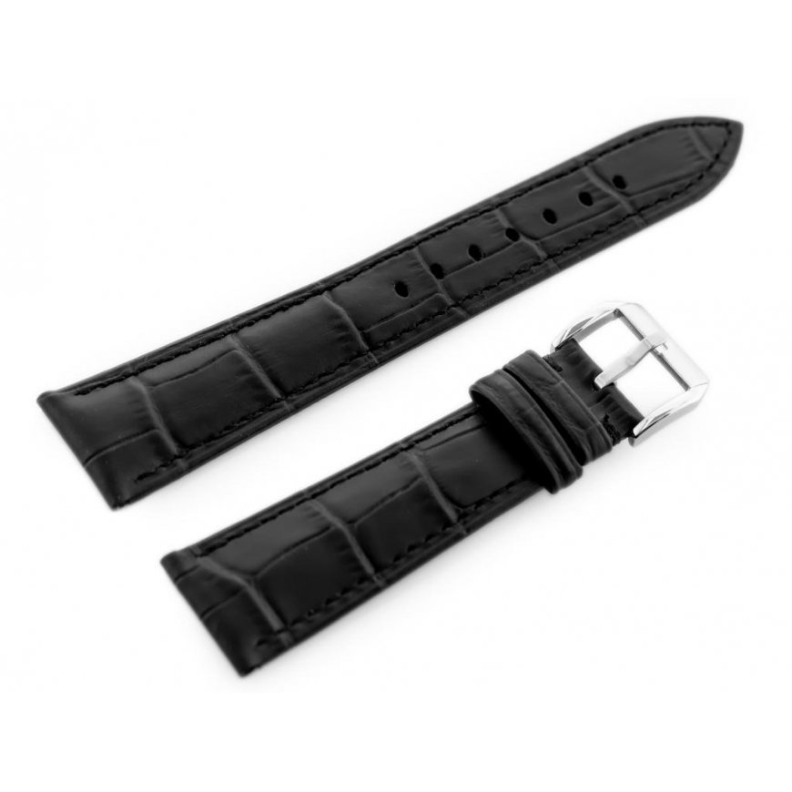 Pacific W06 nahkakello hihna - musta - 20mm – 2