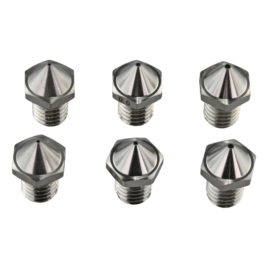 Flashforge Creator 3 Pro/Creator 4 nozzle set - 0.4/0.6/0.8mm - 6 pcs