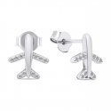Brilio Silver Brilio Silver Modern silver earrings with clear zirconia Airplanes EA594W Brilio Silver Brilio Silver Modern silver earrings with clear zirconia Airplanes EA594W