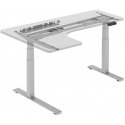 Neutral Campines table frame, electrically adjustable, cable holder, collision protection system, gray, lifting capacity 125 kg, Neutral Campines table frame, electrically adjustable, cable holder, collision protection system, gray, lifting capacity 125 kg,