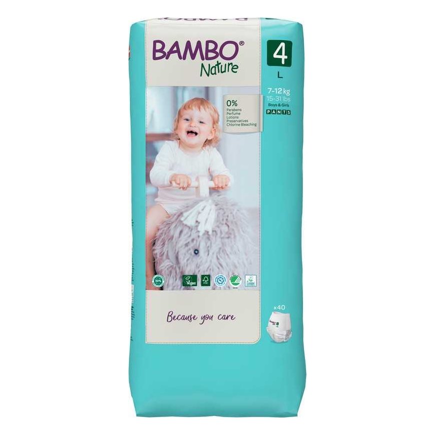 Abena BAMBO kelnaitės 4 7-12kg, 40vnt