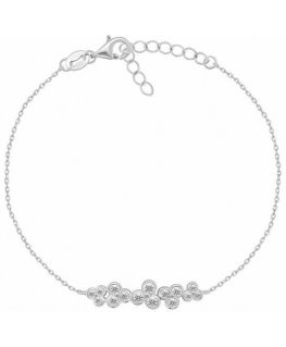 Brilio Silver Subtle silver bracelet for women with zirconia BRC241W