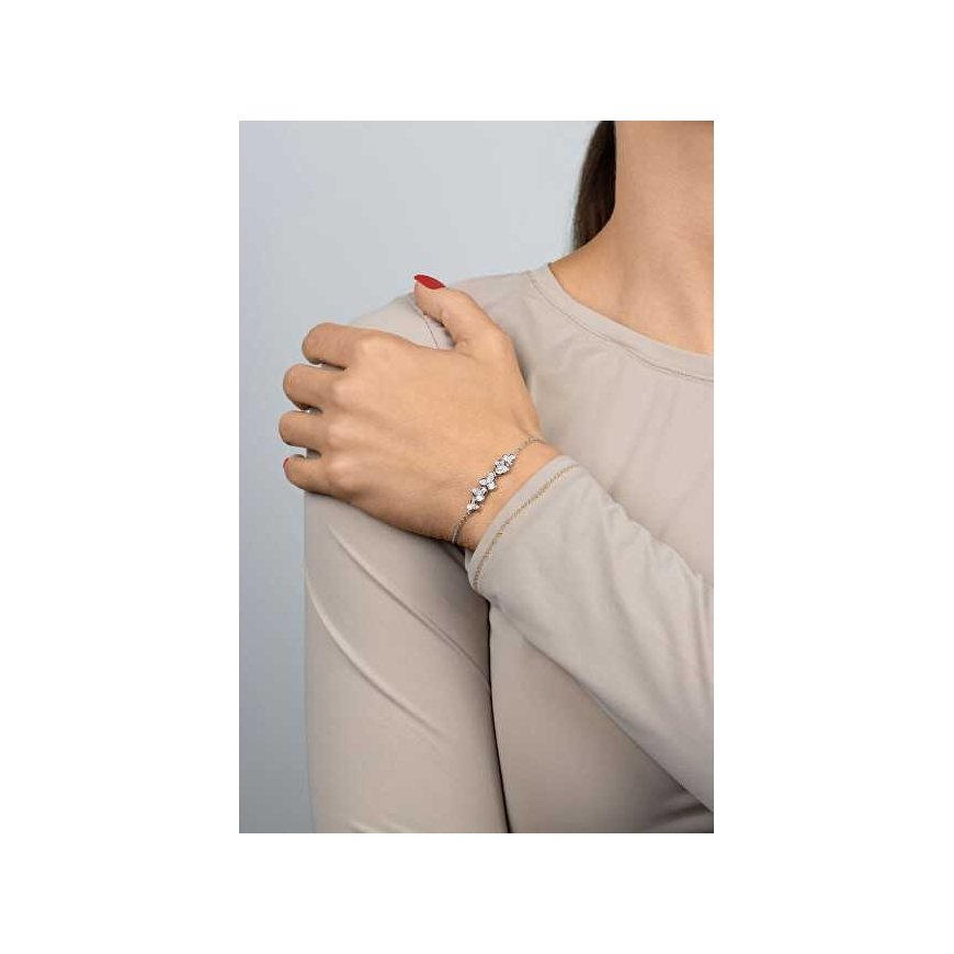 Brilio Silver Subtle silver bracelet for women with zirconia BRC241W – 3