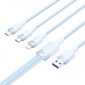 USB 2.0 A - 3-in-1 6A kaapeli Vention CTRLG 1,5M (sininen) USB 2.0 A - 3-in-1 6A kaapeli Vention CTRLG 1,5M (sininen)