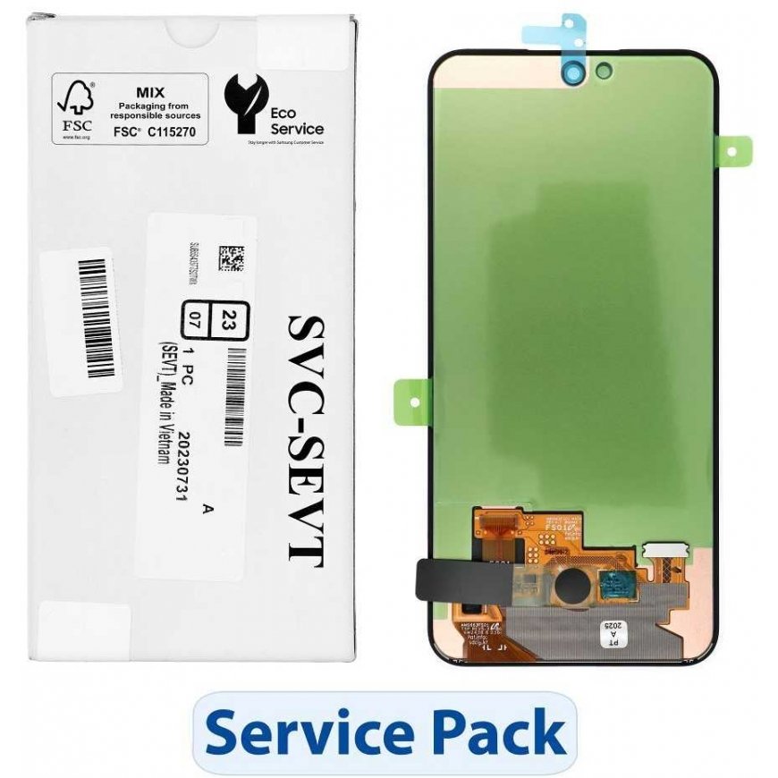 „ServicePack“ LCD ekranas, skirtas SAMSUNG A35 5G A356B GH82-34224A be rėmelio