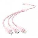 USB 2.0 A to 3in1 3A cable Vention CTPPG 1.5M (pink) USB 2.0 A to 3in1 3A cable Vention CTPPG 1.5M (pink)