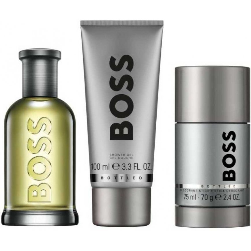 Hugo Boss BOSS Bottled gift set for men (EDT, 100 ml + shower gel, 100 ml + stick deodorant, 75 ml) – 3