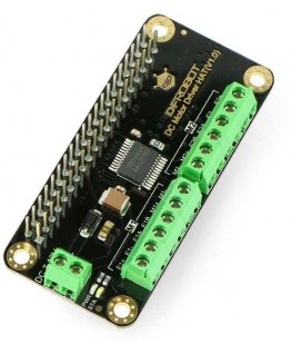 DFRobot DFR0592, DC motor controller HAT V1.0, 2 channels, 12 V / 1.2 A, designed for Raspberry Pi