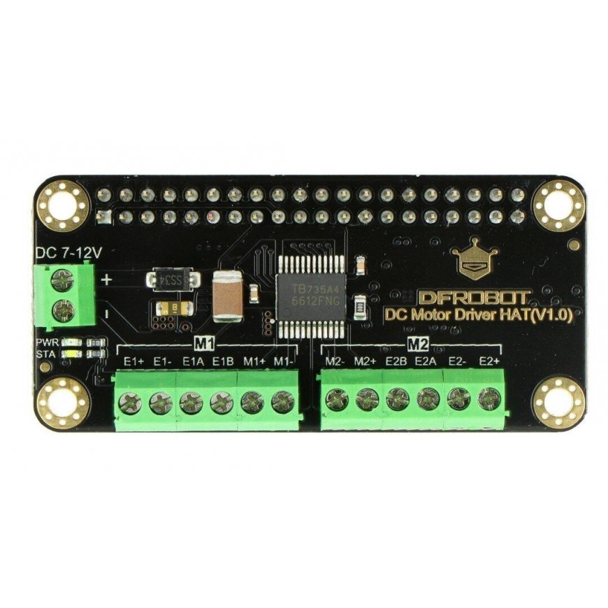 DFRobot DFR0592, DC motor controller HAT V1.0, 2 channels, 12 V / 1.2 A, designed for Raspberry Pi – 2