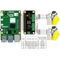 DFRobot DFR0592, DC-moottorin ohjain HAT V1.0, 2 kanavaa, 12 V / 1.2 A, suunniteltu Raspberry Pi:lle DFRobot DFR0592, DC-moottorin ohjain HAT V1.0, 2 kanavaa, 12 V / 1.2 A, suunniteltu Raspberry Pi:lle