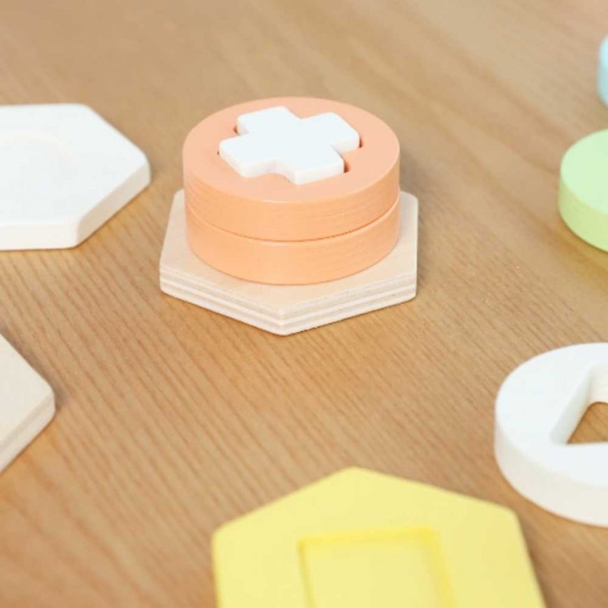 CLASSIC WORLD Montessori formų ir spalvų rūšiavimo dėlionės bokštas – 5