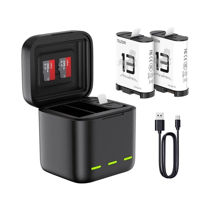 TELESIN Three-channel battery charger for GoPro