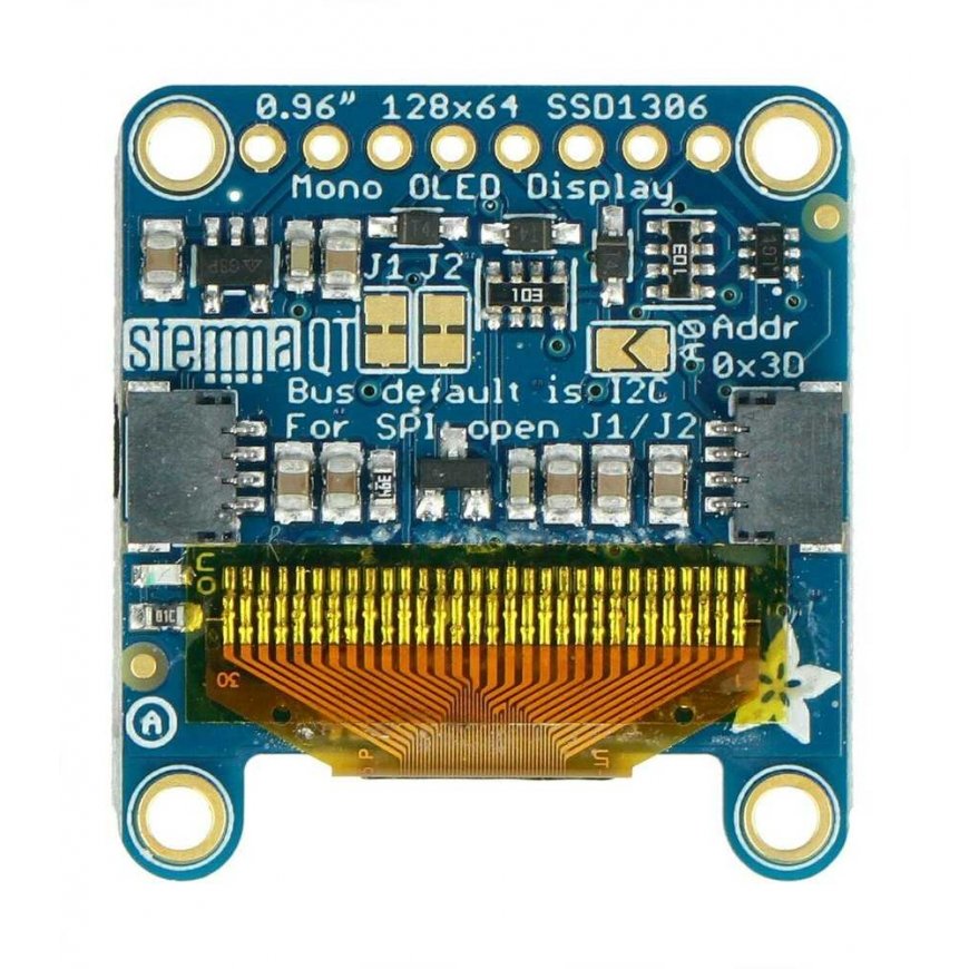 Monochrome graphic OLED display 0.96" 128x64 px, I2C / SPI, Adafruit 326 – 3