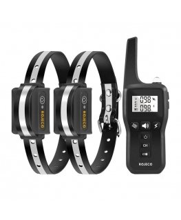 Rojeco PD529 1000m Dog Training Collar with 2 Collars (black)