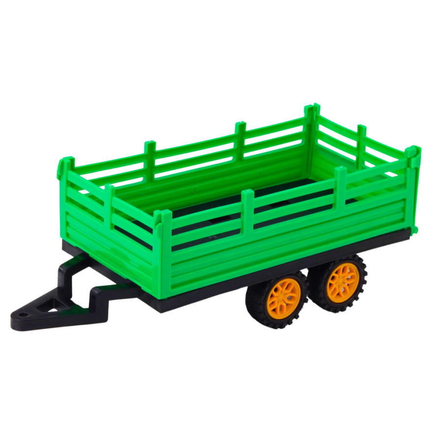 Lean Toys RC Green Remote Controlled Farm Tractor With Trailer – 4