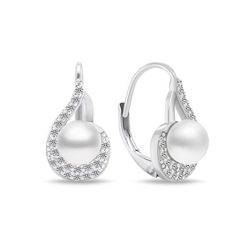 Brilio Silver Brilio Sidabrinis Elegant silver earrings with pearls EA751W