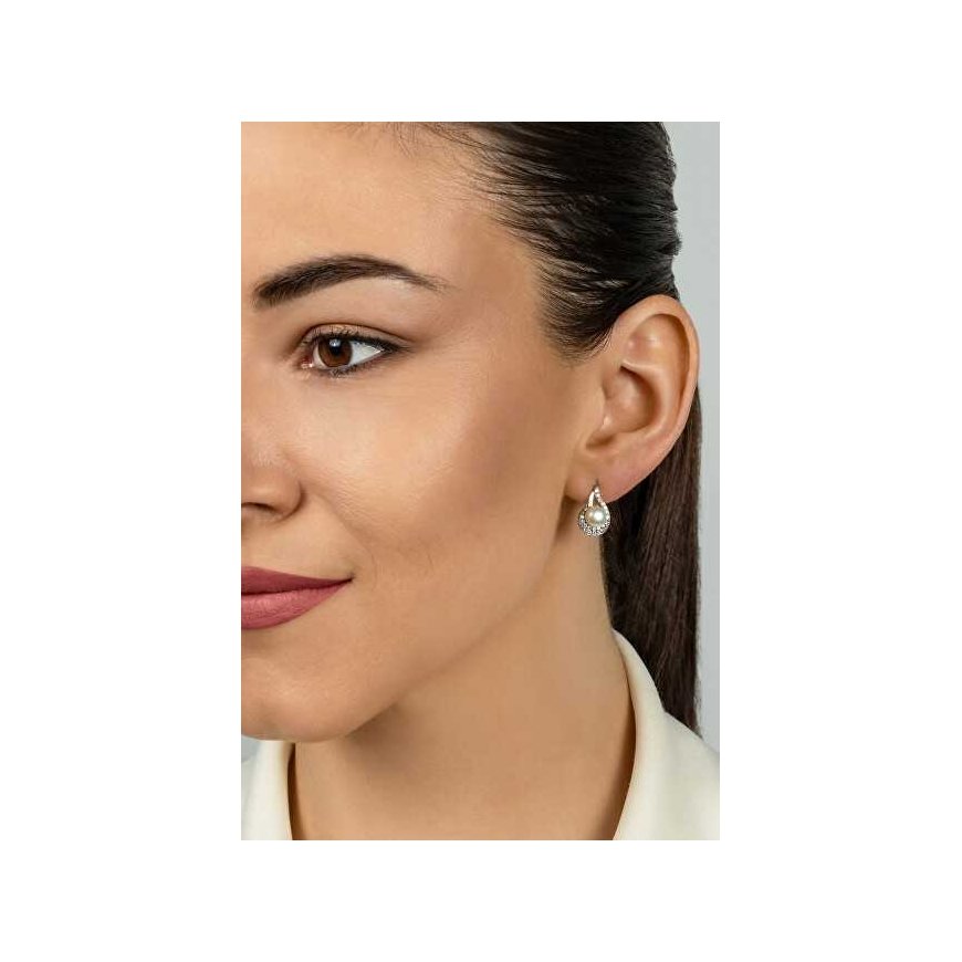 Brilio Silver Brilio Sidabrinis Elegant silver earrings with pearls EA751W – 3