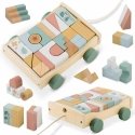 Wooden pull-along cart with blocks NK-853 Nukido Wooden pull-along cart with blocks NK-853 Nukido