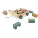 Wooden pull-along cart with blocks NK-853 Nukido Wooden pull-along cart with blocks NK-853 Nukido