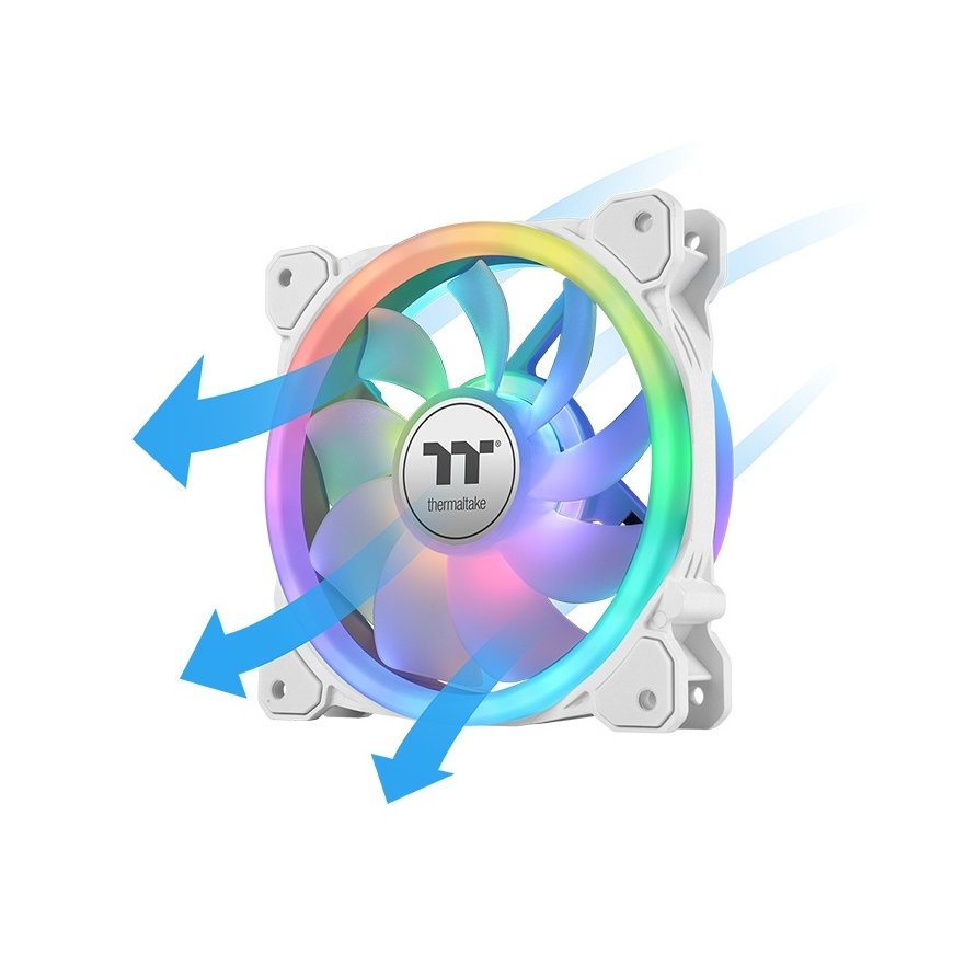 Thermaltake SWAFAN 12 RGB Radiator Fan TT Premium Edition White Arvuti korpus Õhujahuti 12 cm Valge – 3