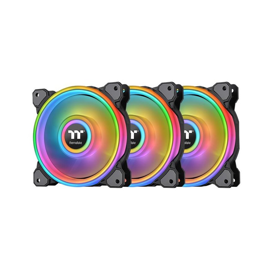 Thermaltake Riing Quad 12 RGB Kompiuterio korpusui Ventiliatorius 12 cm Juoda