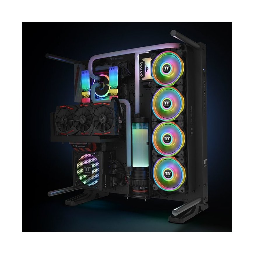 Thermaltake Riing Quad 12 RGB Корпус компьютера Вентилятор 12 cm Черный – 5