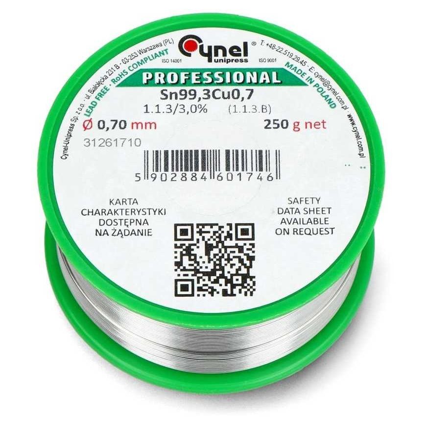 Cynel LC99.3 250g/0.7mm - lead-free