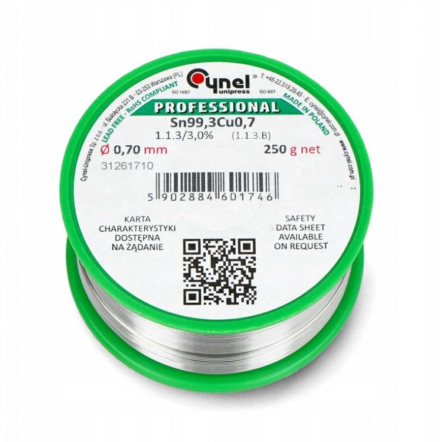 Lydmetalis Cynel LC99.3 250g/0.7mm - be švino – 4