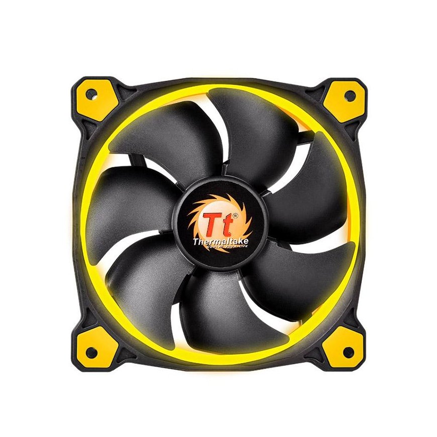 Thermaltake Riing 14 Computer case Fan 14 cm Black, Yellow
