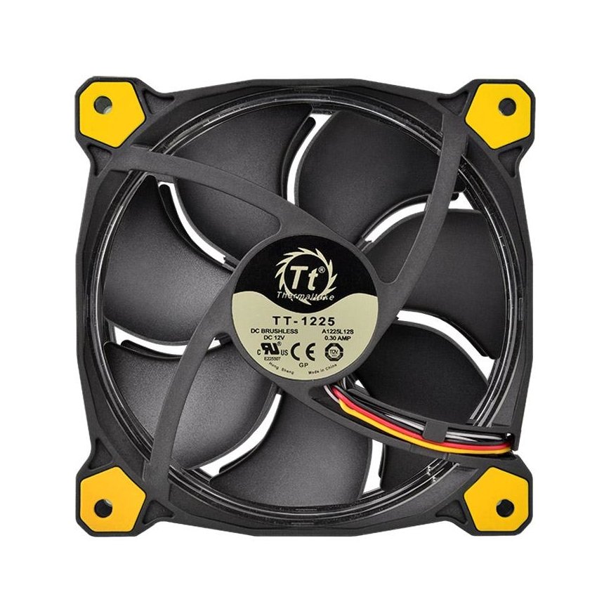 Thermaltake Riing 14 Arvuti korpus Ventilaator 14 cm Must, Kollane – 3