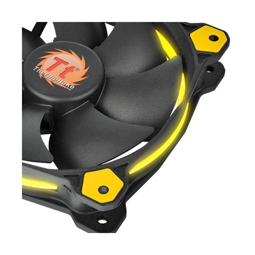 Thermaltake Riing 14 Datora korpusam Ventilators 14 cm Melns, Dzeltens – 4