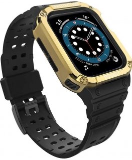 Apple SE/7 Smartwatch silicone Hurtel strap, Black color, 42/44/45 mm