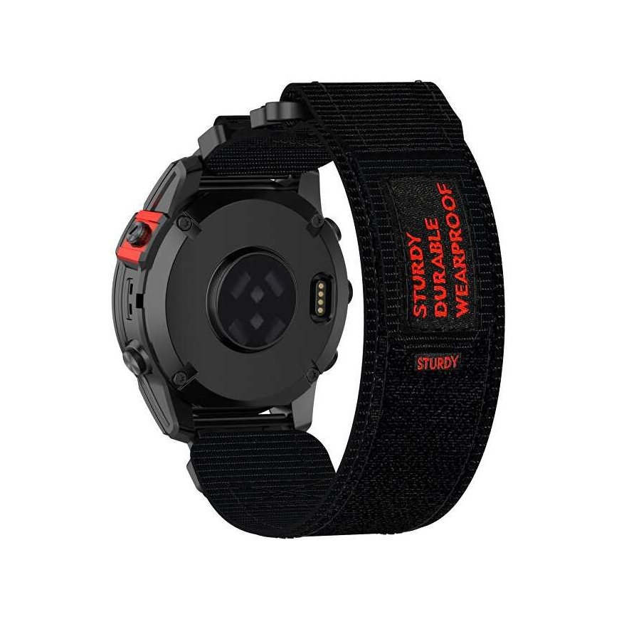4Wrist Velcro rihm Garmin 20 mm - must