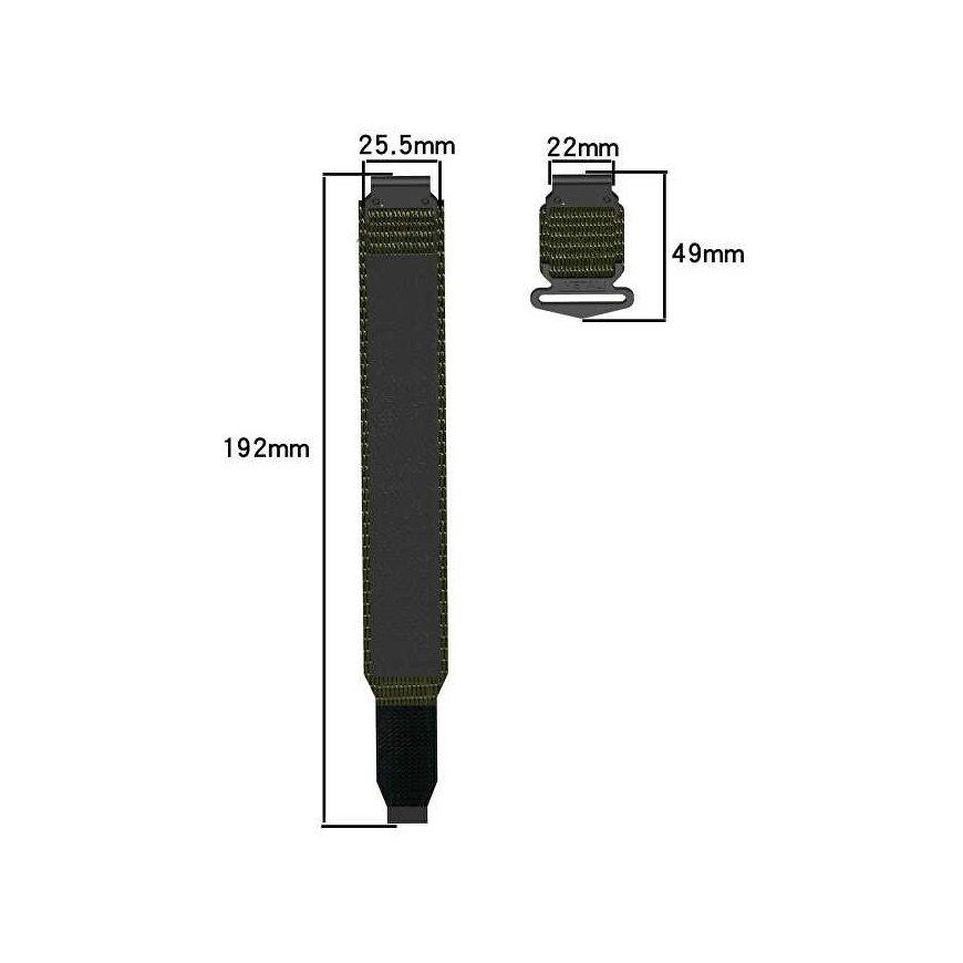 4Wrist Velcro strap Garmin 20 mm - black – 4